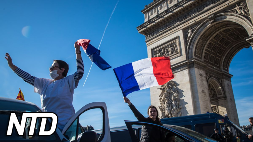 Frihetskonvojen stoppas från att komma in i Paris | NTD NYHETER