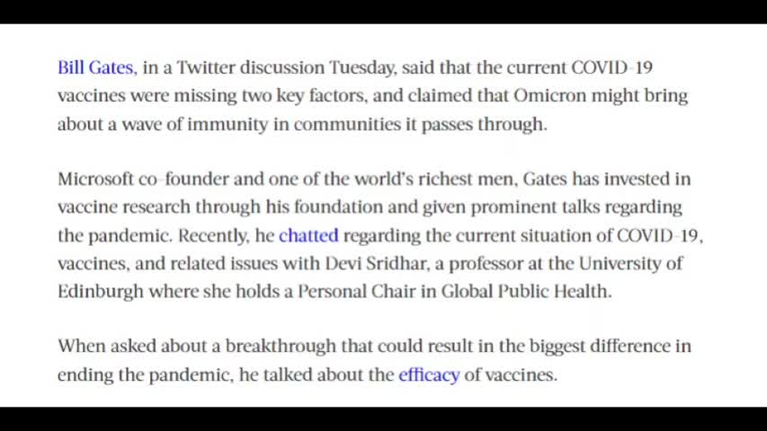 Vaccines Not Durable Omicron Might Turn COVID 19 Endemic Bill Gates