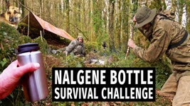 Living out of a BOTTLE in the Wild! | 1vs1 DUAL SURVIVAL CHALLENGE (Part 2)