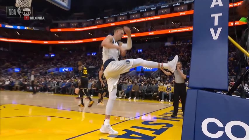 Kristaps Porzingis kicked the ball into the stands in frustration and got ejected 😃