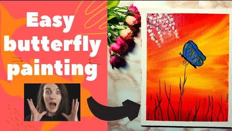 Easy butterfly painting || easy for art beginners || जरूर देखें