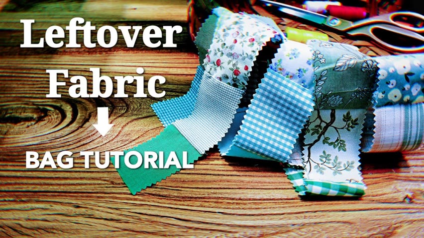 Upcycle Fabric Scraps & Old Jeans / CUTE Handmade Bag you never see before