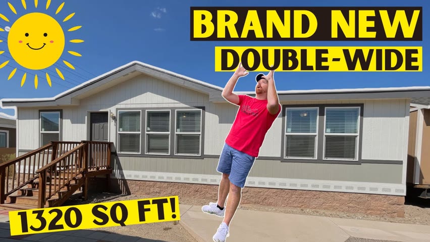 BRAND SPANKING NEW Double Wide Mobile Home You Need To See! // Full Tour