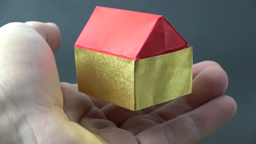 Origami House 🏠 Floating House Illusion
