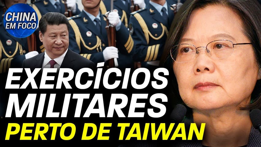 China realiza exercício militar perto de Taiwan; EUA encontram cartões de vacinação chineses falsos